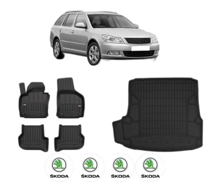 Set Covorase Presuri Auto Si Tavita Portbagaj SKODA Octavia II Combi (1Z5) din 2004-2013 SKODA - Img 2