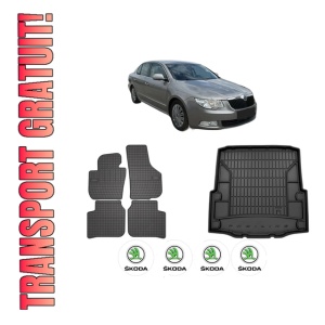 Set Covorase Presuri Auto Si Tavita Portbagaj SKODA SUPERB II (3T4) din 2008-2015 SKODA