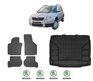 Set Covorase Presuri Auto Si Tavita Portbagaj SKODA YETI (5L) din 2009-2017 SKODA - Img 2