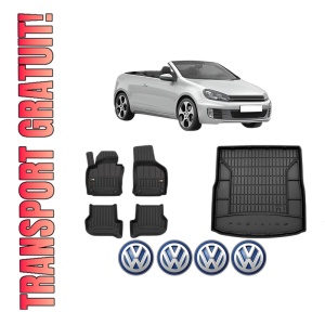 Set Covorase Presuri Auto Si Tavita Portbagaj Volkswagen GOLF VI Convertible (517) din 2011-2016 Volkswagen