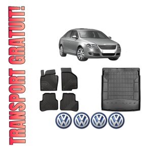 Set Covorase Presuri Auto Si Tavita Portbagaj Volkswagen PASSAT B6 (3C2) din 2005-2010 Volkswagen