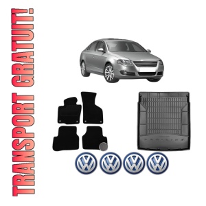 Set Covorase Presuri Auto Si Tavita Portbagaj Volkswagen PASSAT B6 (3C2) din 2005-2010 Volkswagen