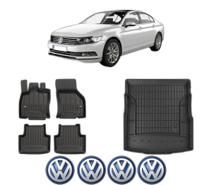 Set Covorase Presuri Auto Si Tavita Portbagaj Volkswagen PASSAT B8 (3G2, CB2) din 2014-2024 Volkswagen - Img 2