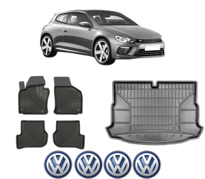 Set Covorase Presuri Auto Si Tavita Portbagaj Volkswagen SCIROCCO III (137, 138) din 2008-2017 Volkswagen - Img 2