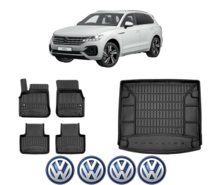 Set Covorase Presuri Auto Si Tavita Portbagaj Volkswagen TOUAREG (CR7, RC8) din 2017-2023 Volkswagen - Img 2