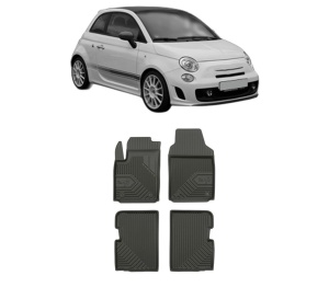 Set covorase presuri FIAT 500 C din 2016-2020, auto, din cauciuc thermoplastic, FIAT - Img 2