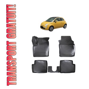 Set covorase presuri FIAT 500 din 2007, auto, din cauciuc thermoplastic - Img 8