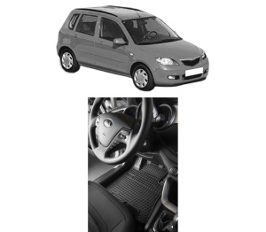 Set covorase presuri MAZDA 2 (DY) din 2003-2007, auto, din cauciuc thermoplastic, MAZDA - Img 2