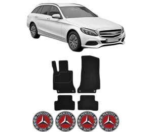 Set Covorase Presuri MERCEDES-BENZ C-CLASS T-Model (S205) din 2014-2021, Auto, Material Textil Mocheta, MERCEDES-BENZ - Img 2