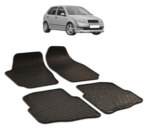 Set covorase presuri SKODA FABIA din 2000-2007, auto, din cauciuc thermoplastic - Img 2