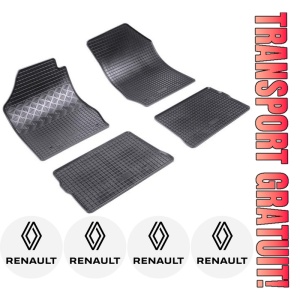 Set covorase Renault Clio II Hatchback 1998 - 08.2005 si 4 stickere rotunde Renault