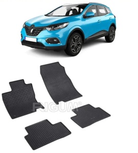 Set covorase Renault Kadjar SUV 06.2015 - prezent si 4 stickere rotunde Renault accesorii pentru autoturismul tau - masina v4495