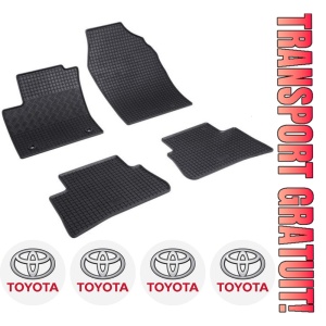 Set covorase Toyota CH-R SUV 01.2017 - prezent si 4 stickere rotunde Toyota
