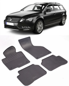 Set covorase Volkswagen Passat B7 Combi 10.2010 - 11.2014 si 4 stickere rotunde Volkswagen accesorii pentru autoturismul tau - masina v4281