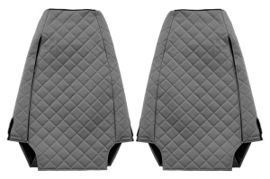 Set Huse Scaune Camion Tir RENAULT TRUCKS MAGNUM din 2004-2013, Auto, Model ELEGANCE Q, Culoare Gri, 4x Stickere auto cu RENAULT TRUCKS - Img 3