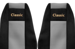 Set Huse Scaune Camion Tir RENAULT TRUCKS PREMIUM 2 din 2005-2009, Auto, Model CLASSIC, Culoare Gri, 4x Stickere auto cu RENAULT TRUCKS - Img 3