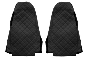 Set Huse Scaune Camion Tir SCANIA P I din 2003-2019, Auto, Model ELEGANCE Q, Culoare Negru, 4x Stickere auto cu SCANIA - Img 3