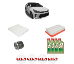 Set Pachet filtre revizie Bosch, 4 litrii ulei Castrol 0W20 KIA RIO IV (YB, SC, FB) 1.2 CVVT din 2020, 4x Stickere auto cu KIA - Img 2
