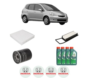 Set Pachet filtre revizie Bosch, 4 litrii ulei Castrol 10W40 HONDA JAZZ II (GD_, GE3, GE2) 1.3 iDSi (GD1) din 2002-2007, 4x Stickere auto cu HONDA - Img 2