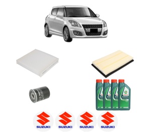 Set Pachet filtre revizie Bosch, 4 litrii ulei Castrol 10W40 SUZUKI SWIFT IV (FZ, NZ) 1.6 (AZG416, AZH416, RS416, ZC32S, ZA32S) din 2012, 4x Stickere auto cu SUZUKI - Img 2