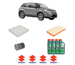 Set Pachet filtre revizie Bosch, 4 litrii ulei Castrol 10W40 SUZUKI VITARA (LY) 1.6 (APK 416) din 2015, 4x Stickere auto cu SUZUKI - Img 2
