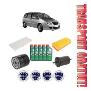 Set Pachet filtre revizie Bosch, 5 litrii ulei Castrol 10W40 LANCIA PHEDRA (179_) 2.0 (179AXA11, 179AXA1A) din 2002-2010, 4x Stickere auto cu LANCIA