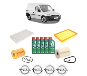 Set Pachet filtre revizie Bosch, 5 litrii ulei Castrol 10W40 OPEL COMBO Box Body/MPV 1.7 DTI 16V din 2001, 4x Stickere auto cu OPEL - Img 2