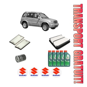 Set Pachet filtre revizie Bosch, 5 litrii ulei Castrol 10W40 SUZUKI GRAND VITARA I (FT, HT) 1.6 4x4 (SQ416) din 2000-2002, 4x Stickere auto cu SUZUKI