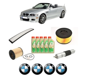 Set Pachet filtre revizie Bosch, 5 litrii ulei Castrol 5W30 BMW Seria 3 Convertible (E46) 318 Ci din 2001-2007, 4x Stickere auto cu BMW - Img 2