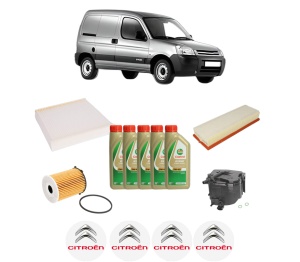 Set Pachet filtre revizie Bosch, 5 litrii ulei Castrol 5W40 CITROEN BERLINGO / BERLINGO FIRST Box Body/MPV (M_) 1.6 HDI 75 (MB9HW) din 2005-2011, 4x Stickere auto cu CITROEN - Img 2