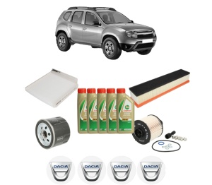 Set Pachet filtre revizie Bosch, 5 litrii ulei Castrol 5W40 DACIA DUSTER (HS_) 1.5 dCi din 2010-2018, 4x Stickere auto cu DACIA - Img 2