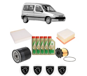 Set Pachet filtre revizie Bosch, 5 litrii ulei Castrol 5W40 PEUGEOT PARTNER MPV (5_, G_) 1.9 D 4x4 din 2004-2005, 4x Stickere auto cu PEUGEOT - Img 2