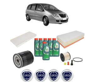 Set Pachet filtre revizie Bosch, 6 litrii ulei Castrol 10W40 LANCIA PHEDRA (179_) 2.0 JTD (179.AXE1A) din 2003-2010, 4x Stickere auto cu LANCIA - Img 2