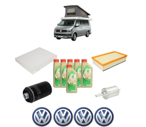 Set Pachet filtre revizie Bosch, 6 litrii ulei Castrol 5W30 Volkswagen CALIFORNIA T6 Camper (SGC, SGG, SHC) 2.0 TSI 4motion din 2015-2019, 4x Stickere auto cu Volkswagen - Img 2
