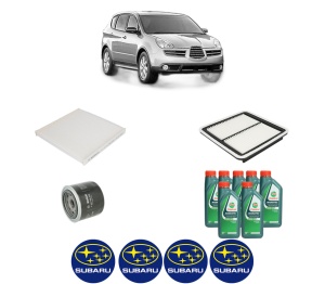 Set Pachet filtre revizie Bosch, 7 litrii ulei Castrol 10W40 SUBARU TRIBECA (B9) 3.6 (WXF) din 2007, 4x Stickere auto cu SUBARU - Img 2
