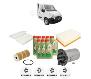 Set Pachet filtre revizie Bosch, 8 litrii ulei Castrol 5W40 RENAULT MASTER III Platform/Chassis (EV, HV, UV) 2.3 dCi 100 FWD (EV0A, EV0B, HV0A, HV0B, UV0A, UV0B,... din 2010, 4x Stickere auto cu RENAULT - Img 2