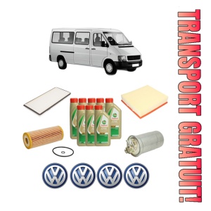 Set Pachet filtre revizie Bosch, 8 litrii ulei Castrol 5W40 Volkswagen LT 28-35 II Bus (2DB, 2DE, 2DK) 2.5 TDI din 2001-2006, 4x Stickere auto cu Volkswagen