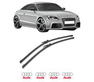 Set stergatoare AUDI TT (8J3) din 2006-2014, pentru parbriz auto, 2 bucati, Valeo Silencio Xtrm, din cauciuc siliconat rezistent, 4 Stickere Auto AUDI v39312