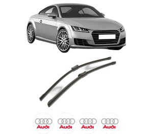 Set stergatoare AUDI TT (FV3, FVP) din 2014-2021, pentru parbriz auto, 2 bucati, Bosch Aerotwin, din cauciuc siliconat rezistent, 4 Stickere Auto AUDI v52327