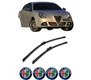 Set stergatoare auto ALFA ROMEO GIULIETTA Hatchback Van (940_) din 2011-2020, pentru parbriz auto, 2 bucati, Bosch Aerotwin, din cauciuc siliconat rezistent, 4 Stickere Auto ALFA ROMEO - Img 2