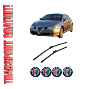 Set stergatoare auto ALFA ROMEO GT (937_) din 2003-2010, pentru parbriz auto, 2 bucati, Bosch Aerotwin, din cauciuc siliconat rezistent, 4 Stickere Auto ALFA ROMEO