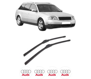 Set stergatoare auto AUDI A6 C5 Avant (4B5, 4B6) din 1997-2005, pentru parbriz auto, 2 bucati, Bosch Aerotwin, din cauciuc siliconat rezistent, 4 Stickere Auto AUDI - Img 2