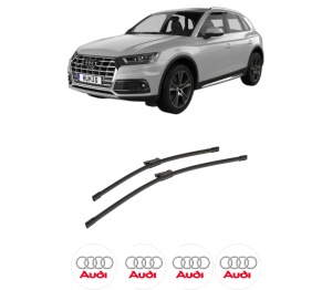 Set stergatoare auto AUDI Q5 (FYB, FYG) din 2016-2021, pentru parbriz auto, 2 bucati, Bosch Aerotwin, din cauciuc siliconat rezistent, 4 Stickere Auto AUDI - Img 2
