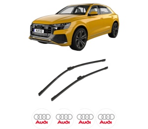 Set stergatoare auto AUDI Q8 (4MN, 4MT) din 2018-2020, pentru parbriz auto, 2 bucati, Bosch Aerotwin, din cauciuc siliconat rezistent, 4 Stickere Auto AUDI - Img 2