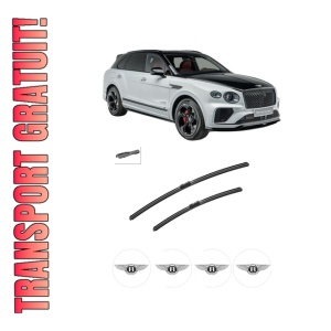 Set stergatoare auto BENTLEY BENTAYGA (4V1) din 2015-2023, pentru parbriz auto, 2 bucati, Bosch Aerotwin, din cauciuc siliconat rezistent, 4 Stickere Auto BENTLEY