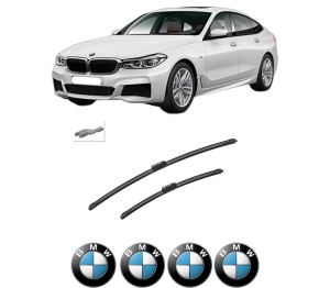 Set stergatoare auto BMW Seria 6 Gran Turismo (G32) din 2017-2020, pentru parbriz auto, 2 bucati, Bosch Aerotwin, din cauciuc siliconat rezistent, 4 Stickere Auto BMW Seria - Img 2
