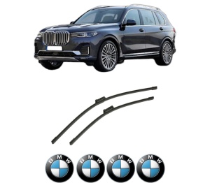 Set stergatoare auto BMW Seria X7 (G07) din 2019-2022, pentru parbriz auto, 2 bucati, Bosch Aerotwin, din cauciuc siliconat rezistent, 4 Stickere Auto BMW Seria - Img 2