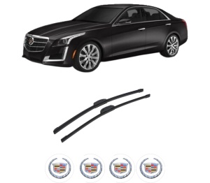 Set stergatoare auto CADILLAC CTS din 2002-2015, pentru parbriz auto, 2 bucati, Bosch Aerotwin Retrofit, din cauciuc siliconat rezistent, 4 Stickere Auto CADILLAC - Img 2