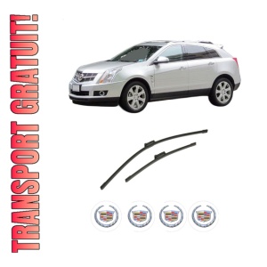 Set stergatoare auto CADILLAC SRX din 2003-2016, pentru parbriz auto, 2 bucati, Bosch Aerotwin, din cauciuc siliconat rezistent, 4 Stickere Auto CADILLAC