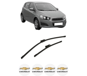 Set stergatoare auto CHEVROLET AVEO Hatchback (T300) din 2011-2015, pentru parbriz auto, 2 bucati, Bosch Aerotwin Multi, din cauciuc siliconat rezistent, 4 Stickere Auto CHEVROLET - Img 2